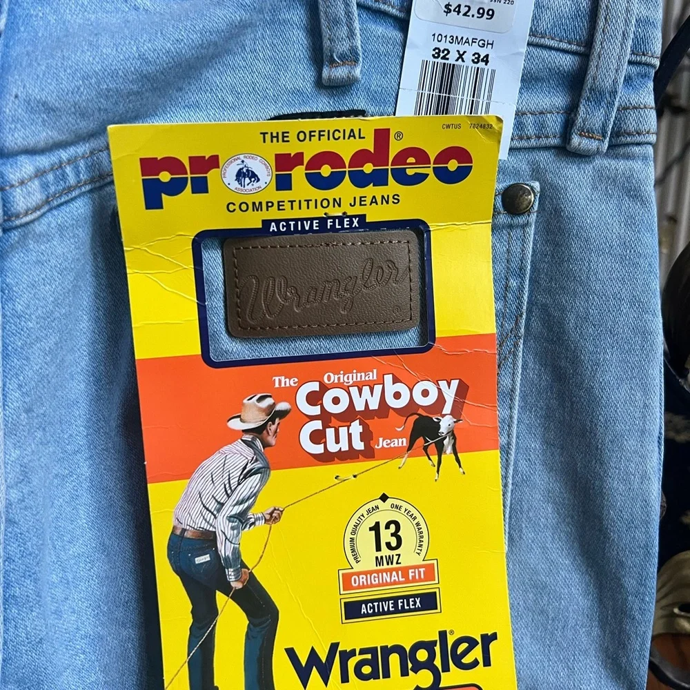 Wrangler NWT Cowboy Cut ProRodeo Competition Jeans.32 x 34 original fit. Flex - Picture 7 of 9